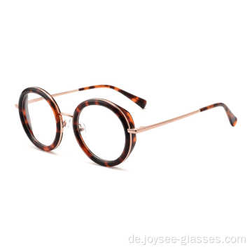 Stilvolle Models rundes Acetat kombinierter Metallrahmen Modedesign -Brille